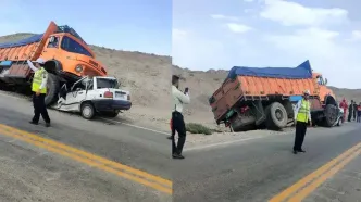 مرگ تلخ 3 کودک به همراه پدر و مادر در تصادف با تریلی