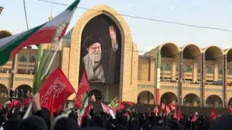 حال و هوای محل استقرار خبرنگاران در مصلی تهران برای پوشش مراسم وداع با رهبر شهید