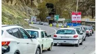 ترافیک نیمه‌سنگین در چالوس و سنگینی تردد در آزادراه کرج–تهران