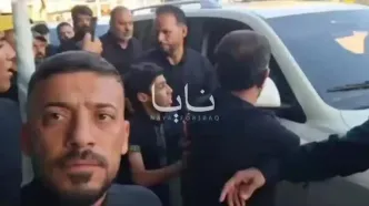 ببینید| حضور مقتدی صدر در بین عزاداران رهبر شهید انقلاب در نجف