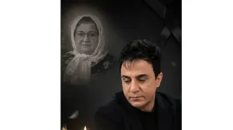 سنگ مزار خاص مادر داریوش فرضیایی با تصویر مشترک مادر و پسر ی که وایرال شد