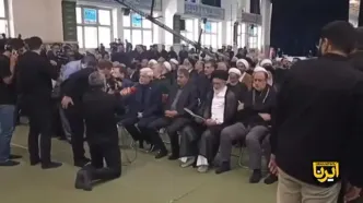 ببینید/ ویدیویی از حضور سه فرزند رهبر شهید در مراسم بزرگداشت ایشان