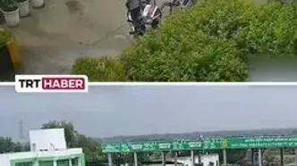 انفجار مهیب تانکر گاز پس از برخورد با عوارضی