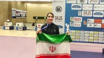 کسب مدال برنز جهانی تپانچه به دست بانوی ایرانی