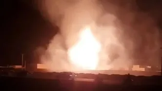 مهار آتش‌سوزی تانکر گاز در غرب زاهدان