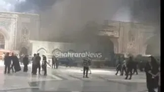 آتش سوزی در کارگاه ساختمانی در حرم امام رضا(ع)