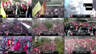 تصاویری از نقاط مختلف شهر تهران و حضور مردم در مراسم تشییع رهبر شهید