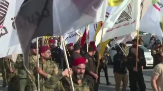 تشییع نیروهای حشد الشعبی و ایرانی در عراق