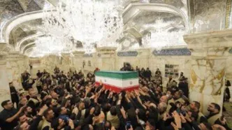 سید عمار حکیم در تشییع رهبر شهید انقلاب ادای احترام کرد + عکس