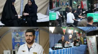 خدمت‌رسانی نیروی پدافند هوایی ارتش به زائران مراسم تشییع رهبر شهید در قم