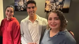 آوازخوانی ژاله صامتی و دخترش روی صحنه تئاتر / اجرای مادر و دختری خانم بازیگران