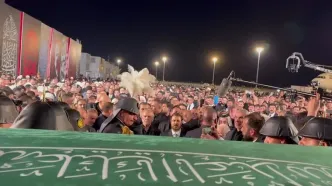 برگزاری آیین رسمی استقبال از پیکر مطهر رهبر شهید انقلاب اسلامی در عراق