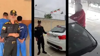 پایان سرقت‌های سریالی خودرو / لحظه دستگیری باند حرفه‌ای سارقان در بجنورد
