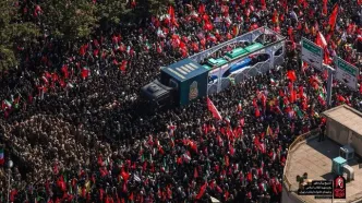 تصاویر هوایی از جمعیت عظیم مردم تهران در تشییع رهبر شهید