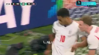ویدیو: گل دوم انگلیس به مکزیک توسط بلینگام