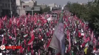تصاویر هوایی از حضور مردم در تشییع پیکر رهبر انقلاب