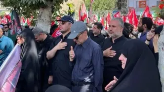 حضور فتاح در مراسم تشییع پیکر مطهر رهبر شهید انقلاب