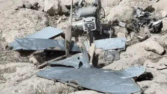 عکس انهدام پهپاد آمریکایی «لوکاس» در بندرعباس