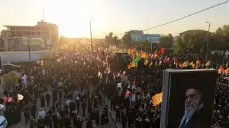 تشییع و وداع باشکوه با رهبر شهید ایران در نجف + عکس و فیلم