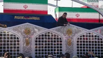 فیلم: گلباران پیکر مطهر امام  شهید در خیابان آزادی تهران