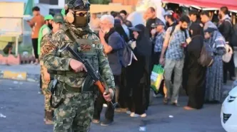 استقرار نیروهای حشد شعبی برای تأمین امنیت زوار اربعین حسینی(ع)
