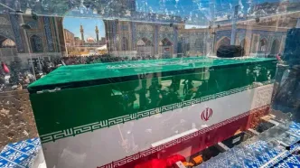 تصاویر ماندگار و تاریخی تشییع پیکر رهبر شهید در نجف اشرف