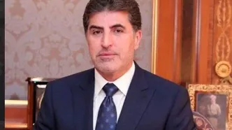 ادای احترام «نچیروان بارزانی» و هیئت همراه به پیکر مطهر رهبر شهید