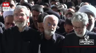 گریه‌های حداد عادل هنگام اقامه نماز بر پیکر دخترش