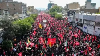 عکسی پربازدید از حاشیه مراسم تشییع پیکر رهبر شهید