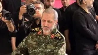 حضور سردار سید مجید موسوی در مراسم بدرقه پیکر رهبر شهید +عکس