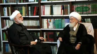 دیدار رئیس قوه قضاییه با آیت‌الله نوری همدانی در سفر به قم
