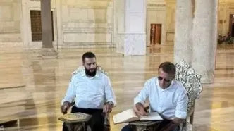 دیدار مکرون و جولانی در کاخ دمشق