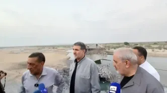 بازدید معاون اجرایی رئیس‌جمهور و وزیر نیرو از پل خمیر بندرعباس