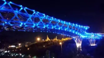 «پل طبیعت» آبی می‌شود