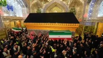 پایان مراسم تشییع پیکر مطهر رهبر شهید در کربلای معلی ؛ مشهد چشم انتظار است