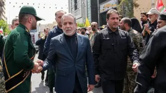 عباس عراقچی در مراسم تشییع رهبر انقلاب
