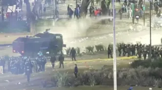 درگیری هواداران خشمگین آرژانتین با پلیس