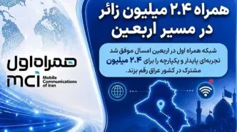 همراه ۲.۴ میلیون زائر در مسیر اربعین
