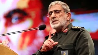 حضور سردار قاآنی در مراسم چهلمین روز تشییع و تدفین آقای شهید ایران