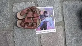 هزاران جفت کفش کودک به یاد کودکان غزه