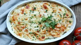 طرز تهیه گراتن سبزیجات با سس مخصوص