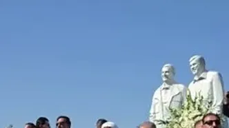 تصاویر؛ قالیباف در محل شهادت شهید قاسم سلیمانی