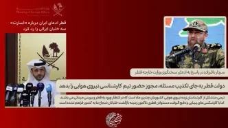 دولت قطر به جای تکذیب مسئله، مجوز حضور تیم کارشناسی نیروی هوایی را بدهد