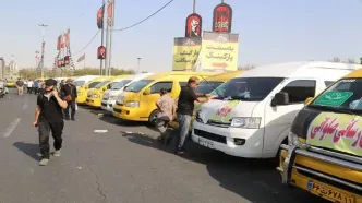 اعزام رایگان زائران اربعین با ۷۰ دستگاه خودرو تاکسی به مرز مهران