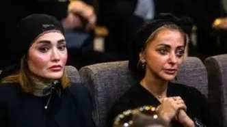 بی‌ قراری و اشک‌های نفیسه روشن در یادبود اکبر عبدی