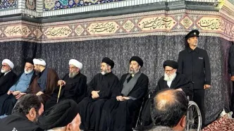حضور فرزندان رهبر شهید در حرم مطهر رضوی +فیلم