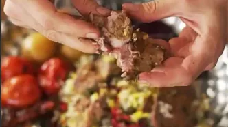 سبزی پلو سمنانی؛ ترکیب جذاب سبزی، گوشت و بادمجان