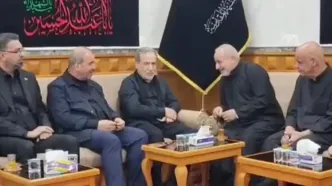 تصاویری از عراقچی در راهپیمایی اربعین