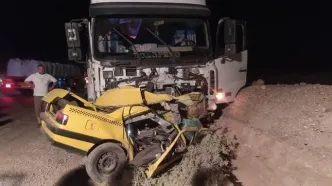 تصادف مرگبار تاکسی و تریلی در محور دامغان ـ جندق با 2 کشته