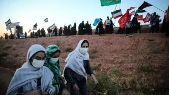 تصاویر؛ زائران پیاده حرم رضوی